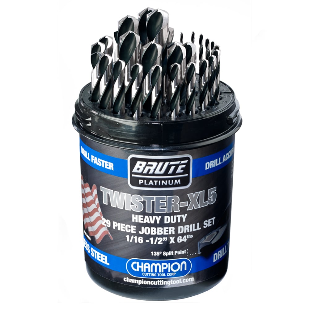 Champion TWISTER-XL5 29-piece fractional drill bit set