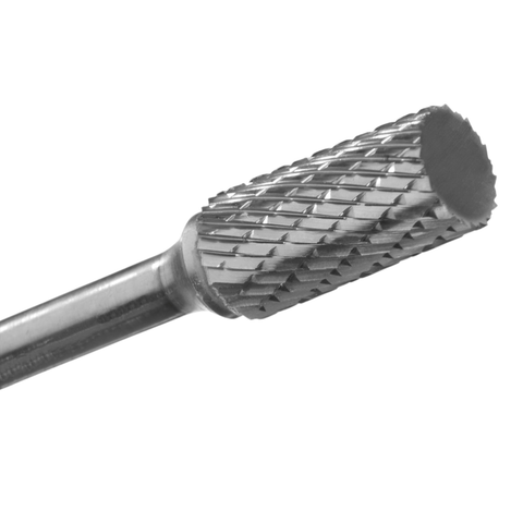 Champion USA cylinder shape double-cut carbide bur for flat surface deburring