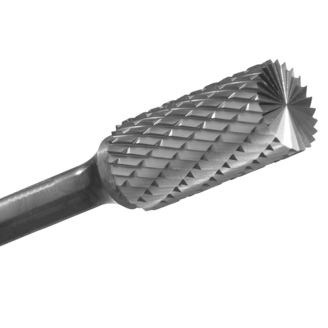 Champion USB cylinder end cut double-cut carbide bur for plunge cutting