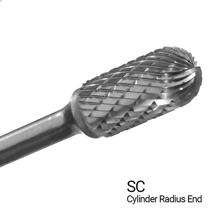 Champion USC5-IPAC 1/2" x 1" Cylinder Radius-End Double-Cut Carbide Bur — profile image