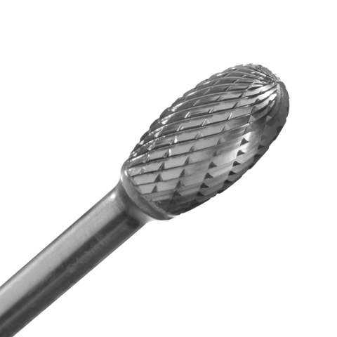 Champion USE oval shape double-cut carbide bur for surface blending