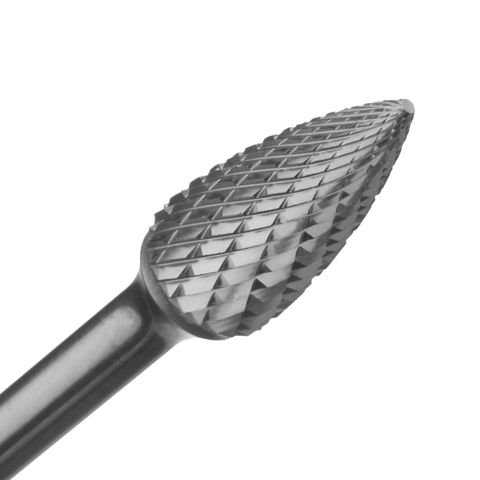 Champion USG tree shape pointed double-cut carbide bur for tight access