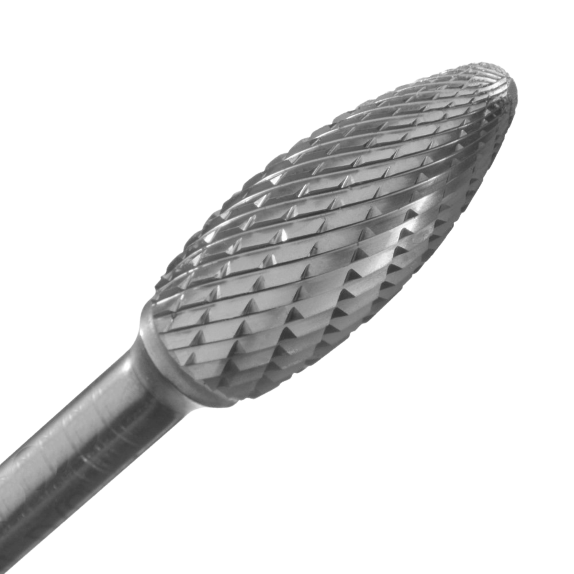 Champion USH flame shape double-cut carbide bur for contour finishing
