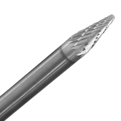 Champion USM cone shape double-cut carbide bur for chamfering