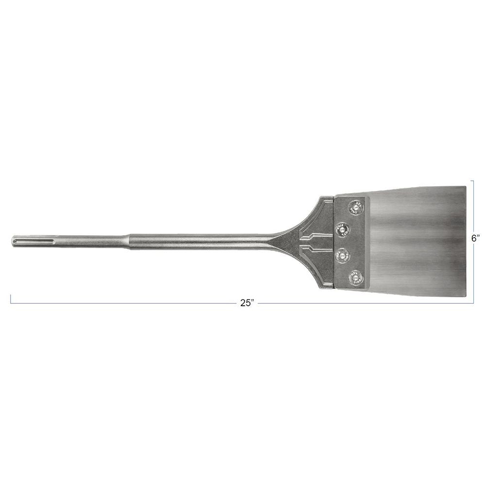 Champion CM99-20 6" x 25" SDS-Max Floor Scraper — size detail image