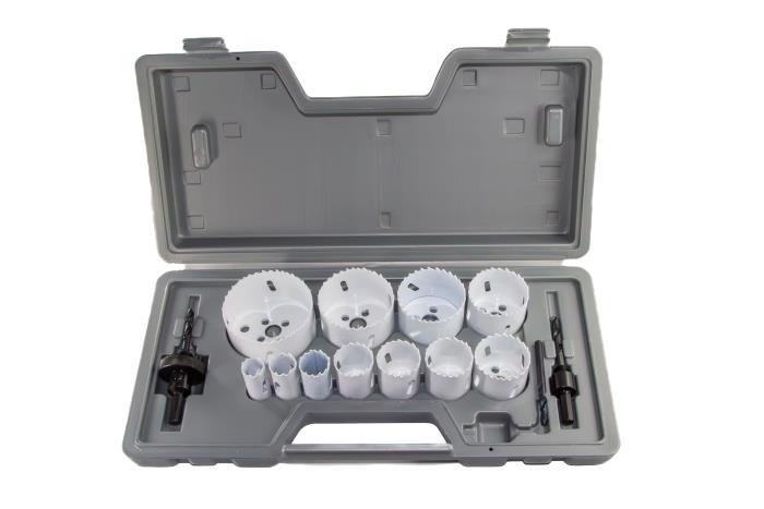 Drill America DMS04-9114 industrial maintenance hole saw kit with bi-metal hole saws and arbor