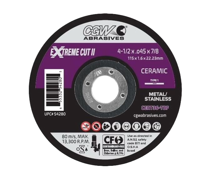 CGW eXtreme Cut™ II ceramic cut-off wheels — representative series image